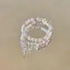 Pulsera de Sirena Súper Hada Estilo Océano, Perla de Imitación Azul Marino, Pulsera de Pareja de Lujo Ligero y Exquisita para el Día de San Valentín Chino