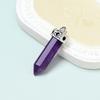 Pendente de Cristal de Pedra Natural Coluna Hexagonal Pêndulo Colar Pingente Joias Ponta Única Amethyst Joias Fabricante Atacado