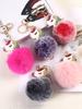 Llavero con bola de pelo de unicornio esmerilado de colores, colgante de unicornio de peluche de colores, accesorio para bolso de mujer