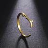 Anillo abierto estilo europeo y americano de acero inoxidable para pareja Anillo moda estilo simple anillo texto antiguo joyería joyería