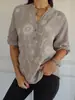 Estación Primavera y Verano 2025 Estación Independiente Camisa de Mujer con Botones Bordados de Encaje Cuello en V Europea y Americana Amazon Transfronteriza Blanca