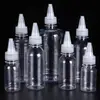 Lote 50ml 100ml 500ml Transparente Punta Graduada Botella Exprimidora Embalaje para Dispensar Líquido Pigmento