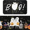 Tapetes de Cocina Halloween Transfronterizos, Tapetes de Piso de Terciopelo de Cristal Absorbentes de Agua Antideslizantes para el Hogar, Alfombras Festivas Más Vendidas de Amazon
