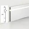 Rodapé Luminoso em Liga de Alumínio com Luz LED Metal Escovado Invisível Luz Embutida com Linha de Pé 8/10/12cm