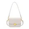 Bolsa de ombro versátil, bolsa transversal para o dia a dia para mulheres, nova bolsa niche texturizada tipo tofu, bolsa quadrada pequena, bolsa de antebraço para mulheres
