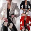 Ropa Popular Transfronteriza para Mujer Aliexpress Amazon Otoño e Invierno Nuevo Color Puro Moda Casual 2025 Traje Chaqueta Corta para Mujer