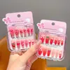 Pegatinas de Uñas Infantiles de Dibujos Animados Kuromi Largas Desmontables Usables Pegatinas de Uñas para Niñas Pegatinas de Arte de Uñas Juguete Pegamento de Gelatina