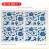 Decalques de Papel Floral para Esmalte Cerâmico, Adesivos de Flores Vermelhas de Alta Temperatura, Adesivos Azuis e Brancos de Jingdezhen, Papel Floral Impresso Tradicional