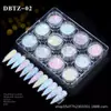 Arte de Uñas Ojos de Hada Brillo Iridiscente Láser Brillo Maquillaje de Ojos Gradiente de Brillo Destellante Polarizado 12 Colores Polvo Brillante