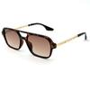 2024 Nuevo Estilo Coreano Gafas de Aviador para Hombre Retro Doble Puente Montura Cuadrada Pequeña Gafas de Sol de Moda para Mujer al Por Mayor