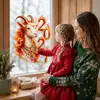 Decoración de Año Nuevo Ruso Pegatina de Ventana Zodiaco Año de la Oveja 2027 Pegatina Electrostática para Vidrio Ozon Popular Creativa Pegatina de Cabeza de Oveja