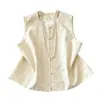 Calidad garantizada, seda, rejuvenecedor, estilo chino nuevo, elegante chaleco jacquard bordado de primavera y otoño para mujeres de mediana edad