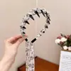 Nova Faixa de Cabelo Trançada com Corrente Vintage com Fitas Feitas à Mão, Faixa de Cabelo para Praia, Prendedor de Cabelo Longo de Seda, Faixa de Cabelo, Brincos Étnicos