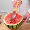 Faca Especial para Cortar Manga, Fatiador de Melancia de Aço Inoxidável, Ferramenta para Cubos, Ferramenta para Descascar, Descascador de Manga, Gadget Fatiador