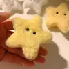 Estrella Suave Linda~Estrella Amarilla Gordita de Cinco Puntas Pasador de Peluche Pasador para Niña Accesorios para el Cabello Lindos Joyería Dopamina