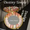 Nuevo Pulsera de Cristal Rosa del Mar de China Oriental Estilo Chino Cristal Natural para Mujer Venta al por Mayor Pulsera de Cristal Fresa Amor para Niñas Diseño Regalo