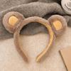 Diadema con orejas de oso de peluche, accesorios para el cabello al por mayor, linda diadema de dibujos animados de animales de Cyber Celebrant, nueva diadema para lavarse la cara en otoño