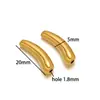 Colgante Creativo de Tubo Curvo Pulido de Acero Inoxidable 18K con Dijes de Cuentas Accesorios de Moda DIY para Collar Pulsera Venta al por Mayor Transfronteriza