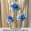 Diseño de Escena de Boda con Flores Artificiales Azules, Arreglo de Piso con Flores Falsas, Phalaenopsis, Tulipanes, Arreglo Floral Decorativo Suave