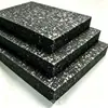 Placa de espuma reciclada de alta densidade preta, almofada industrial absorvente de choque, suporta corte e processamento de vários tamanhos e formas