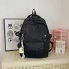 Mochila estilo ins coreano com estampa de estrelas para mulheres, grande capacidade, adequada para meninas do ensino fundamental e estudantes do ensino médio, mochila casual para viagem