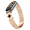 Adecuado para pulsera deportiva Xiaomi, correa de repuesto para Xiaomi 8/9/10, hebilla de honda de siete cuentas brillante, correa de reloj de trébol de cuatro hojas