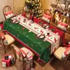 Toalha de Mesa de Natal com um Caminho de Mesa Xadrez Vermelho Festivo para Decoração de Mesa de Jantar e Toalha de Mesa para Festa Temática