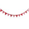 Bandera de hilo con estampado de algodón pastoral rojo, bandera triangular para el hogar, fiesta de bodas, jardín de infantes, bandera colgante, bandera para tienda de campaña