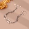 Pulsera Coreana Dongdaemun de Lujo Ligero Nariz de Cerdo Hebilla OT para Mujer Alto Sentido Estilo Frío Elegante CD Pulsera Accesorios Venta al por Mayor
