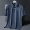Novas Camisas Polo de Verão Estilo Casal Masculinas e Femininas com Gola Alta, Polos Lisos Populares Business Casual para Homens, Feitas de Seda de Gelo Genuína
