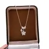 Colar Pingente Flor de Prata Grosso para Mulheres 2026 Novo Estilo Acessório Super Bonito Design Coreano Corrente para Clavícula