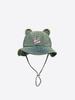 Sombrero de pescador de cúpula con orejas de oso de mezclilla lavada para niños Corea del Sur primavera nuevo lindo que reduce la edad sombrero para el sol venta al por mayor