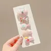 Presilha de Cabelo Cartoon Fofa Estilo Coreano para Meninas, Bebês, Presilhas para Suor, Não Danifica, Presilhas para Pelugem, Presilhas Totalmente Envoltas em Tecido, Acessórios de Cabelo
