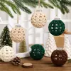 Bolas de Navidad de Ganchillo Puras Hechas a Mano Transfronterizas Accesorios para Sesiones de Fotos de Escenas Navideñas Fabricantes de Bolas Productos Terminados Venta al por Mayor