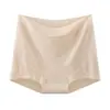 Calcinhas de cintura média a alta para mulheres, controle de barriga, levanta bumbum, cintura fina, fundo antibacteriano de seda de amoreira, respirável, boxer feminina, estilo fino