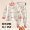 Conjunto de mallas largas de algodón puro clase A para niños para otoño, sin costuras, para niños y niñas, ropa interior térmica, capa base para bebé, pijama para casa