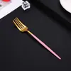 Juego de Cubiertos de Acero Inoxidable 410 Personalizado, Mango Plano, Vajilla Portuguesa, Cuchillo para Filete Occidental, Tenedor y Cuchara para Postre y Ensalada