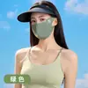 Máscara Protetora Solar com Sensação de Gelo para Mulheres no Verão, Proteção Ocular Estéreo 3D, Máscara Respirável de Seda de Gelo, Proteção UV e Solar UPF50+