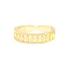 836 Diseño de Lujo Accesible de Nicho Estilo K Anillo Abierto Geométrico Versátil Oliva Plata Esterlina S925 Femenino Textura