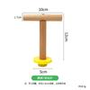 Soporte para Juguete de Loro Soporte en Forma de T Soporte de Madera Sólida Palo Peonía Fénix Negro Interactivo Molienda de Uñas Soporte para Juguete de Pájaro Suministros para Aves