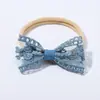 Diadema de lazo transfronteriza accesorio para el cabello infantil color liso encaje hueco diadema para bebé accesorio para el cabello no daña 3438