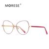Gafas de Metal Anti Luz Azul Marco de Moda Europea y Americana Varilla de Acetato Imitación Transfronterizas Gafas sin Graduación para Mujer 3001 Lujo Ligero Marco Grande