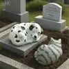 Venta caliente transfronteriza estatua conmemorativa para mascotas diy molde de silicona de cemento adornos de decoración del hogar molde de yeso para aromaterapia