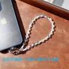 Cordón de cristal para teléfono móvil, cadena cruzada larga y corta para mujer, colgante de cuentas hecho a mano con forma de halter, accesorios para bolso