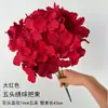 Nueva Boda China Roja Rama Única Flor Artificial Rojo Vino Tinto Granate Flor Decorativa para Guía de Camino Salón de Bodas Flor Artificial
