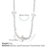 Novo Conjunto Versátil de Colar e Pulseira Banhado a Ouro 18K em Aço Inoxidável Pulseira Colar de Pérola de Água Doce com Contas Luxo Acessível