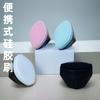 Cepillo de limpieza facial portátil de silicona corto, cepillo de masaje exfoliante para eliminar puntos negros, cepillo de silicona suave, volumen al por mayor