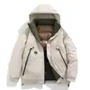 Nueva Chaqueta Deportiva de Otoño e Invierno para Hombre con Forro de Polar, Gruesa Tendencia Marca Ropa de Trabajo Abrigo de Algodón, Chaqueta de Invierno Casual Holgada de Doble Uso