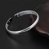Joyería de plata para pie S999 al por mayor moda simple moda suave Pulsera del Sutra del Corazón ajuste de apertura pulsera para hombre y mujer marea