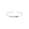 1010 Anel de Zircônia Arco-Íris Microcravejado Design de Luxo Acessível para Nicho K-Style Anel de Prata Esterlina S925